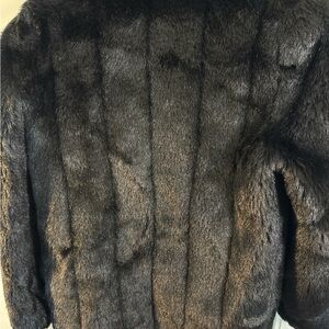 Muriel Luxurious Black Faux Fur Coat